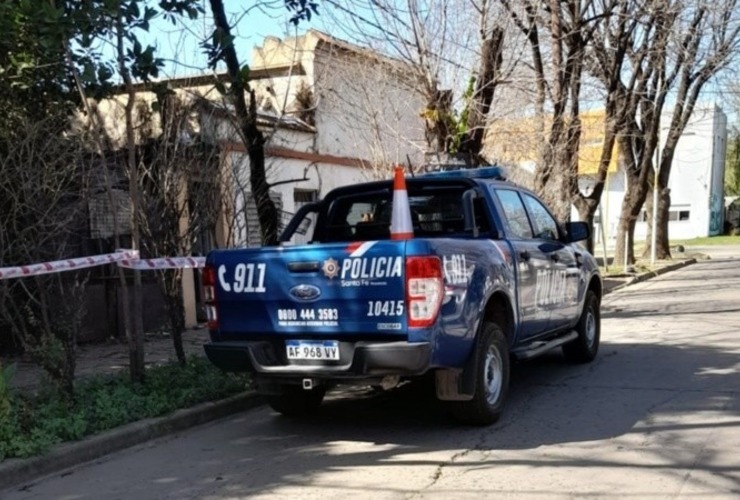 La escena del crimen de P&eacute;rez, en Rivadavia al 900.