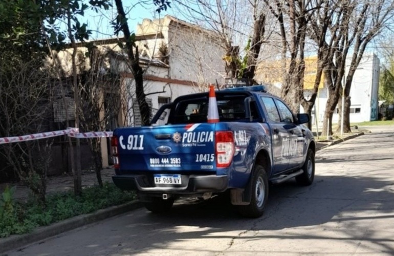 La escena del crimen de P&eacute;rez, en Rivadavia al 900.