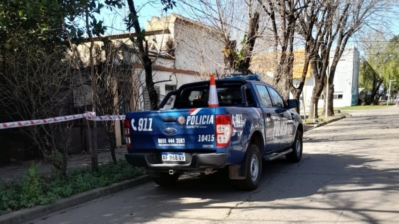 La escena del crimen de P&eacute;rez, en Rivadavia al 900.