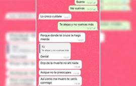 Uno de las capturas de pantalla publicadas por Alejandra en redes sociales.