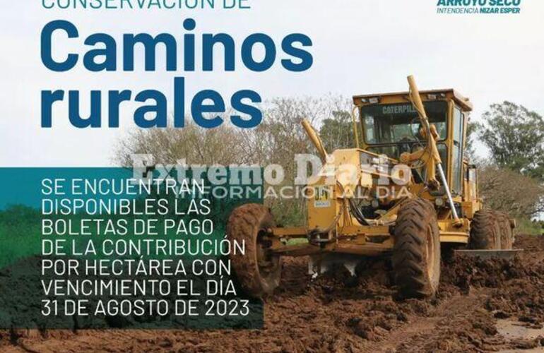 Imagen de Tasa por hectárea: Mantenimiento y conservación de caminos rurales