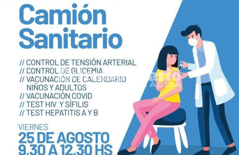 Imagen de Jornada Cuidados de la salud: Camión sanitario en el Paseo Pedro Spina