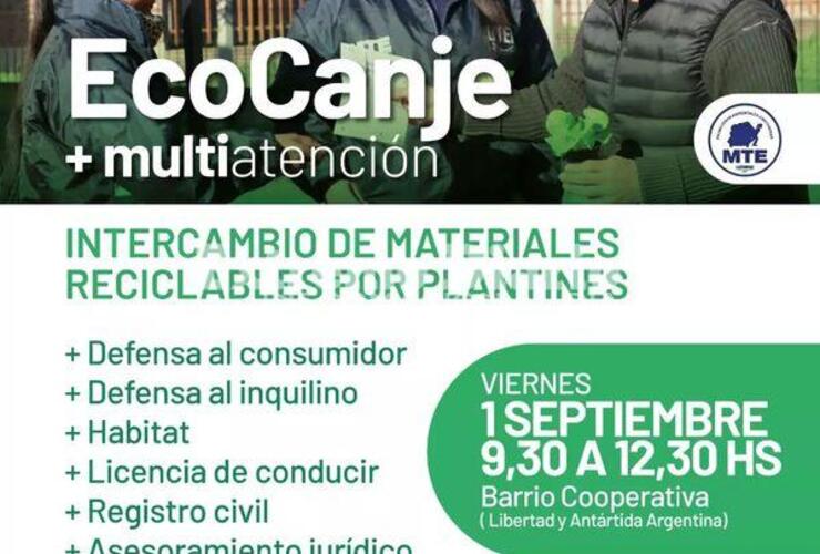 Imagen de Viernes de EcoCanje y Multiatención en el barrio Cooperativa