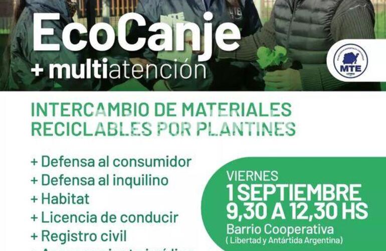 Imagen de Viernes de EcoCanje y Multiatención en el barrio Cooperativa