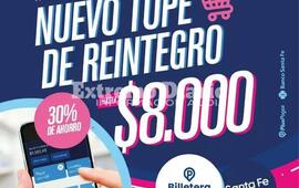 Imagen de Subi&oacute; el l&iacute;mite de reintegro del programa �Billetera Santa Fe�