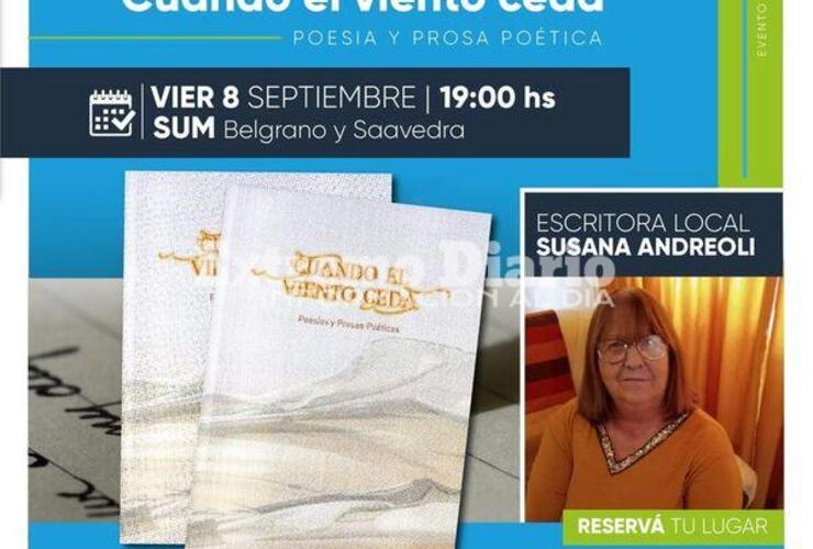 Imagen de Fighiera: Susana Andreoli presenta su libro Cuando el viento ceda