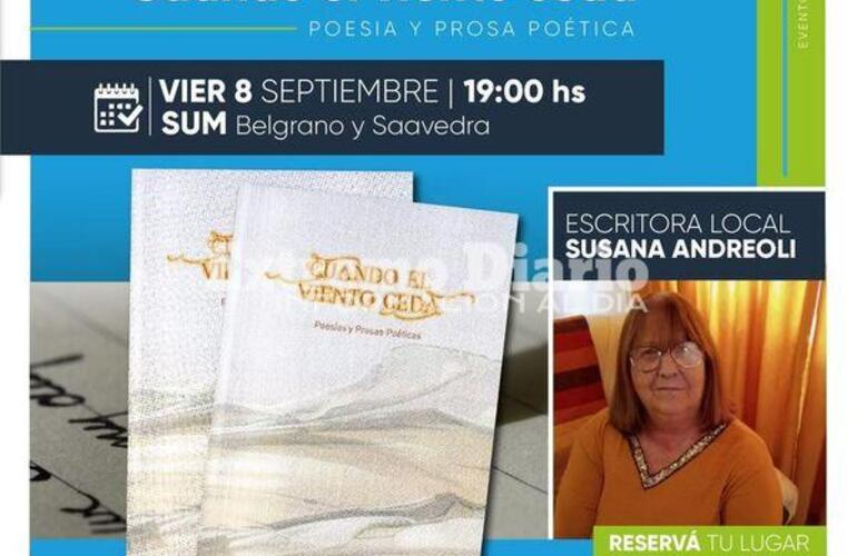 Imagen de Fighiera: Susana Andreoli presenta su libro Cuando el viento ceda