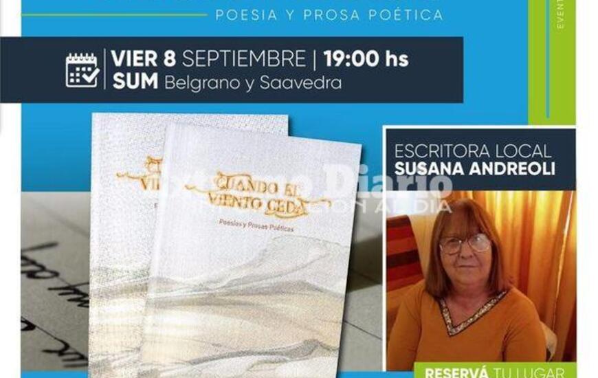 Imagen de Fighiera: Susana Andreoli presenta su libro �Cuando el viento ceda�
