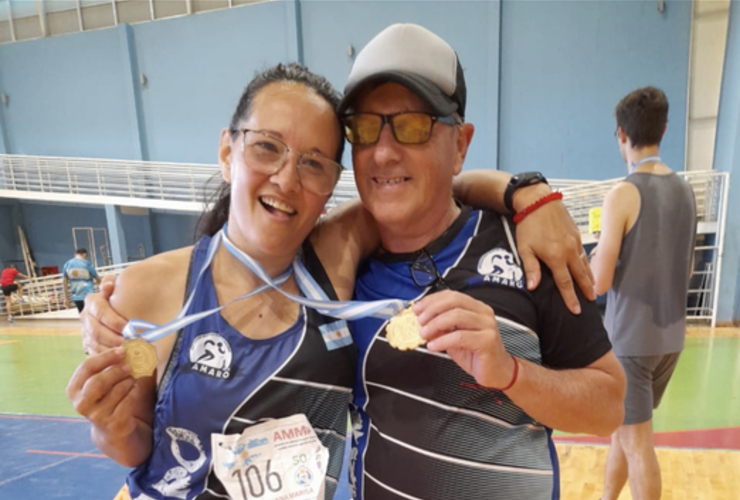 Imagen de Juana Mi&ntilde;o y Sergio Macedro se destacaron en el Nacional de Misiones.