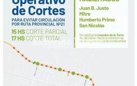 Imagen de Peregrinaci&oacute;n a San Nicol&aacute;s: Operativo de cortes y cruces habilitados