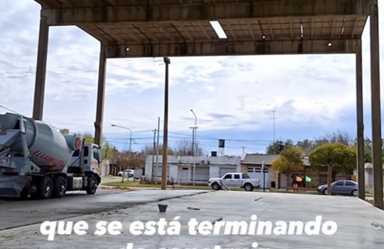 Imagen de La obra del Playón Deportivo de la EESO 396 de General Lagos, está en su etapa final.