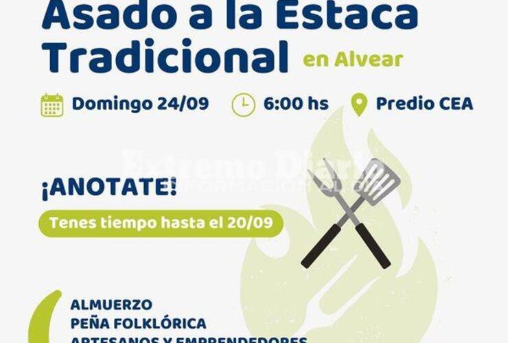 Imagen de Alvear: Segundo encuentro tradicional de asado a la estaca