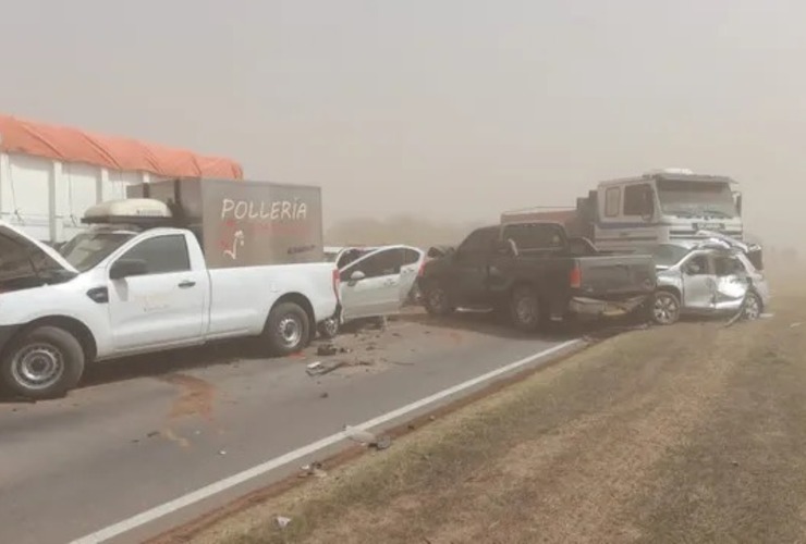 La imagen que dejó el impactante siniestro vial.