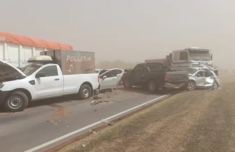 La imagen que dejó el impactante siniestro vial.