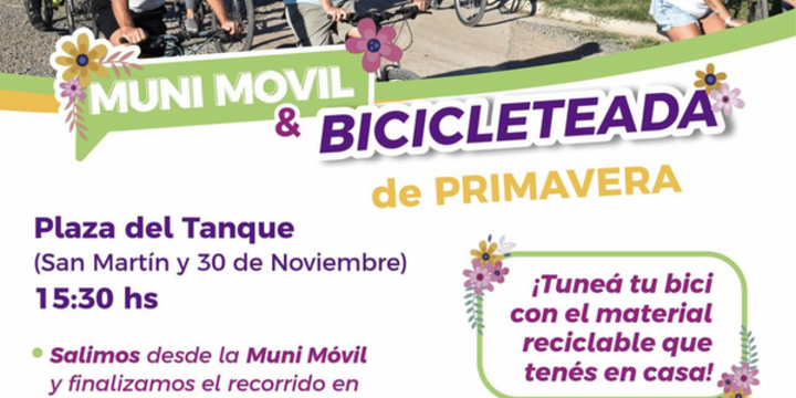 Imagen de El 23/09, Muni Móvil y Bicicleteada por la Primavera en Pueblo Esther.