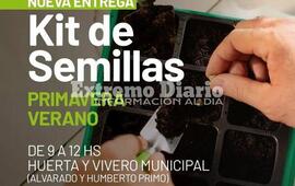 Imagen de Llegaron los nuevos kits de semillas a la huerta y vivero municipal