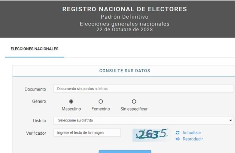 Imagen de Publicaron el padr&oacute;n definitivo para las elecciones generales de octubre