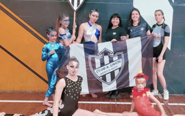 Imagen de Uni&oacute;n compiti&oacute; en Acrobacias en Tela por primera vez en su historia y fue en un certamen internacional.