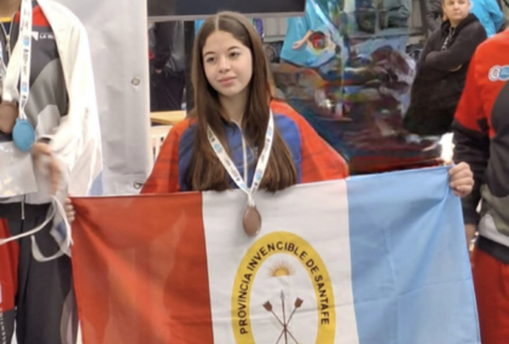 Imagen de Delfina Rodríguez fue Medalla de Bronce en Taekwondo en los Juegos Nacionales 'Evita'.