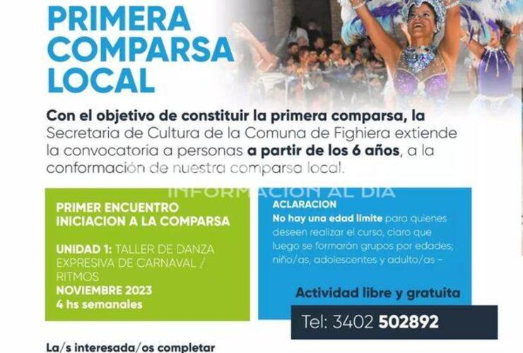 Imagen de Convocatoria abierta para la conformación de la primera comparsa en Fighiera