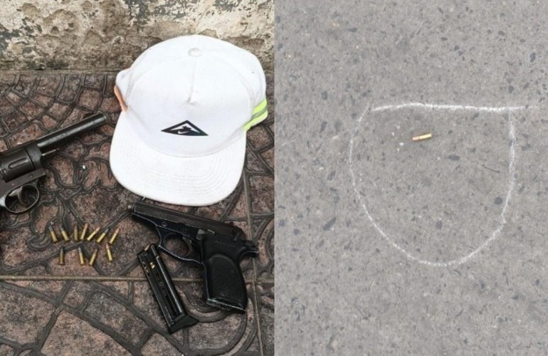 Las armas que ten&iacute;an los delincuentes.