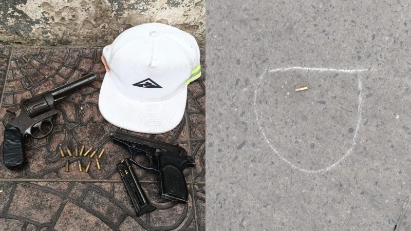 Las armas que ten&iacute;an los delincuentes.