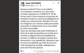 El posteo ya se elimin&oacute; de las redes sociales