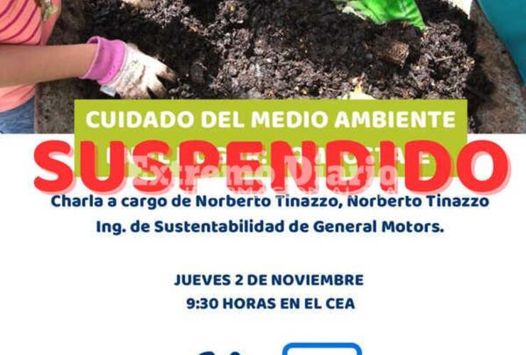 Imagen de Se suspendió la charla sobre el cuidado del medio ambiente en Alvear