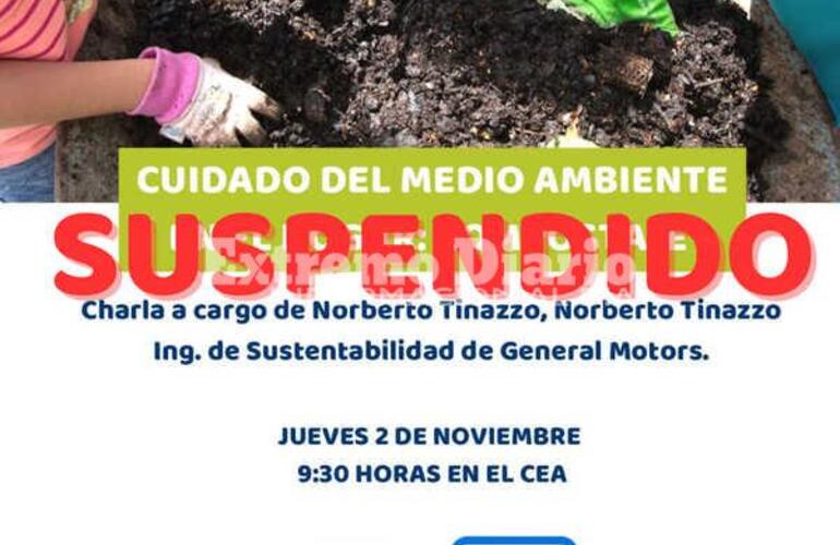 Imagen de Se suspendió la charla sobre el cuidado del medio ambiente en Alvear