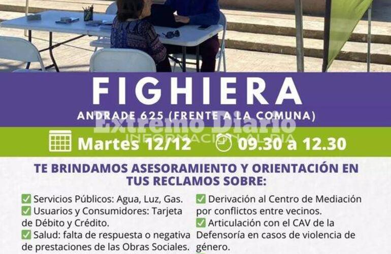 Imagen de La oficina móvil de la Defensoría del Pueblo llegará a Fighiera