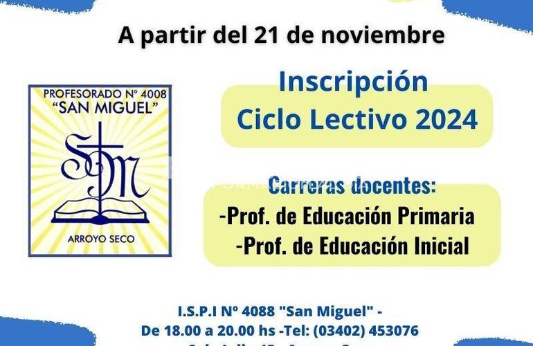 Imagen de Abre la inscripci&oacute;n para el Profesorado San Miguel