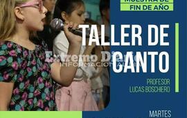 Imagen de Se realizar&aacute; la muestra de fin de a&ntilde;o del taller de canto a cargo de Lucas Boschiero