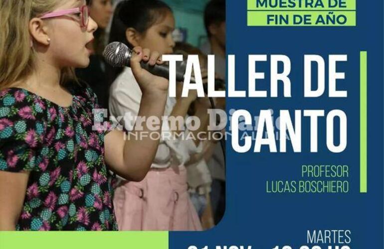 Imagen de Se realizará la muestra de fin de año del taller de canto a cargo de Lucas Boschiero