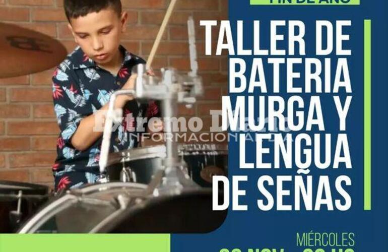 Imagen de Se realizará la muestra de fin de año de los talleres de batería, murga y lengua de señas