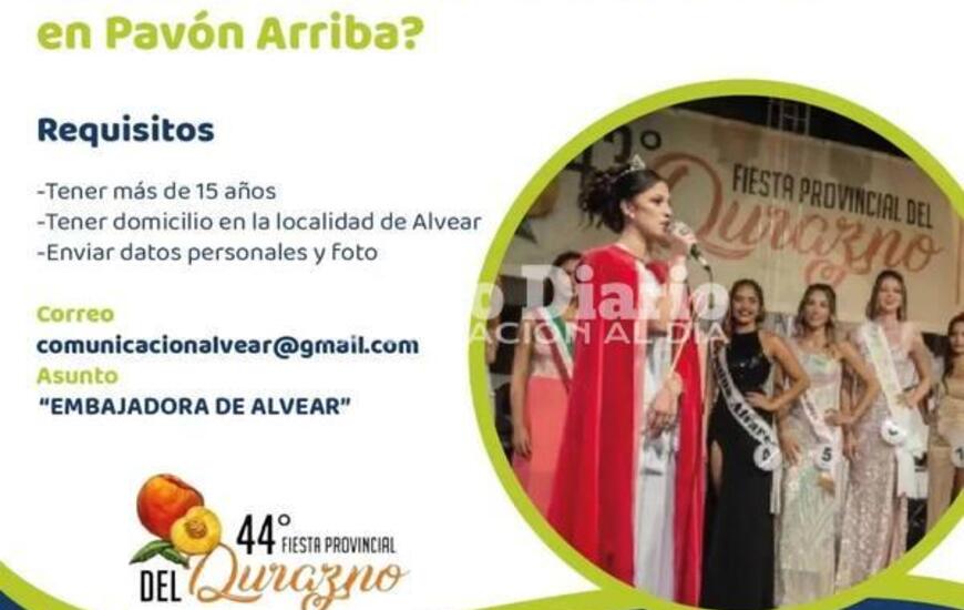 Imagen de Buscan a la pr&oacute;xima embajadora de Alvear en la 44&deg; Fiesta del Durazno