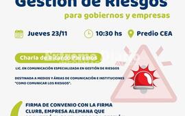 Imagen de Alvear: Charla sobre riesgos para gobiernos y empresas