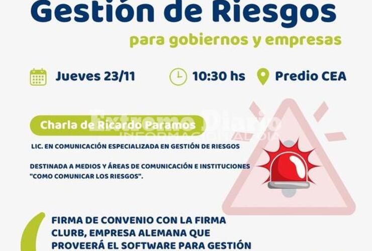 Imagen de Alvear: Charla sobre riesgos para gobiernos y empresas