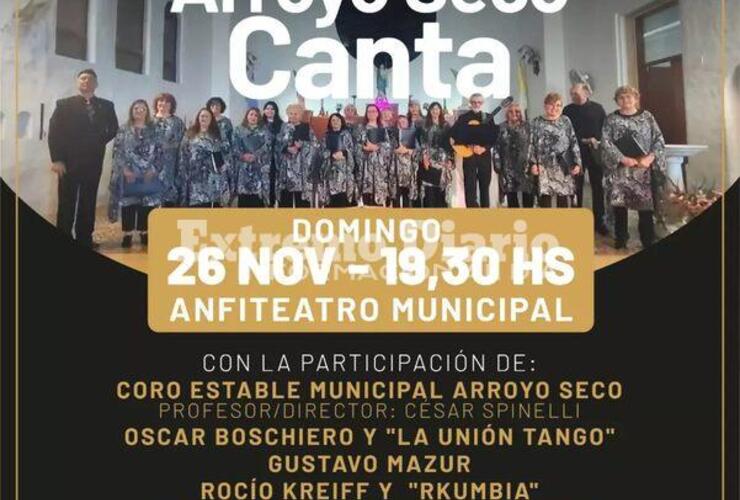 Imagen de Se realizará el festival Arroyo Canta en el Anfiteatro Municipal
