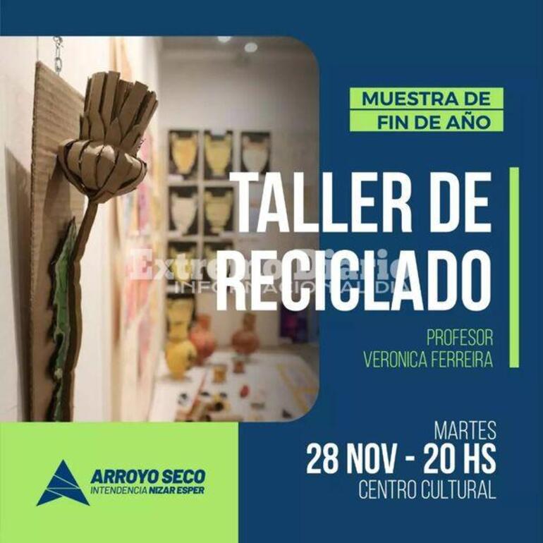 Imagen de Hoy: Muestra de fin de año del taller de reciclado a cargo de la profesora Verónica Ferreyra