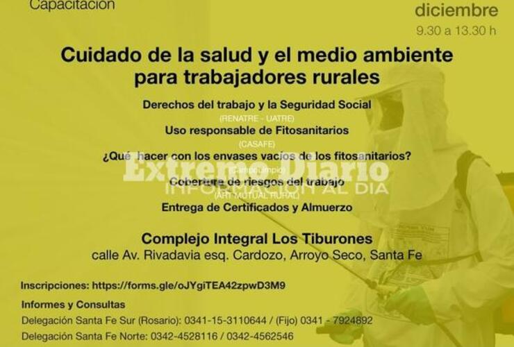 Imagen de Hoy: Capacitación en cuidado de la salud y del medioambiente para trabajadores rurales