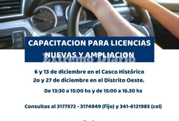 Imagen de Alvear: Capacitación para licencias nuevas y ampliación