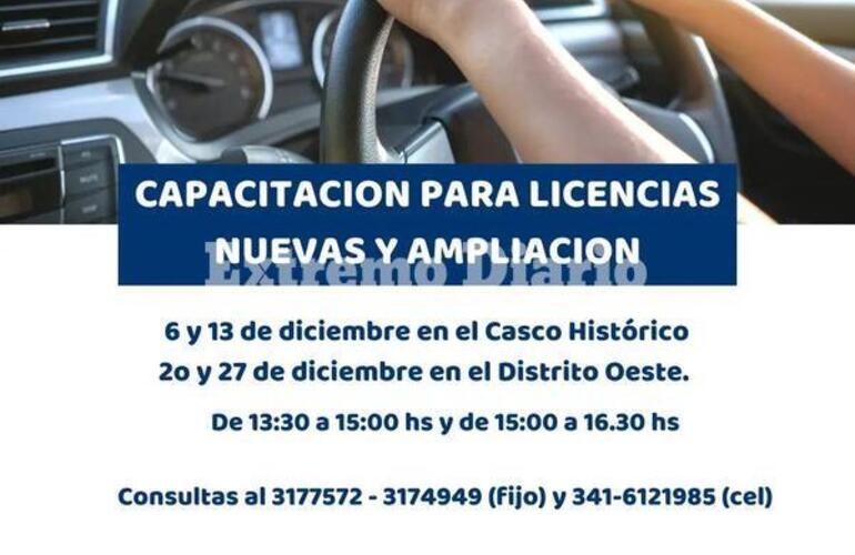 Imagen de Alvear: Capacitación para licencias nuevas y ampliación