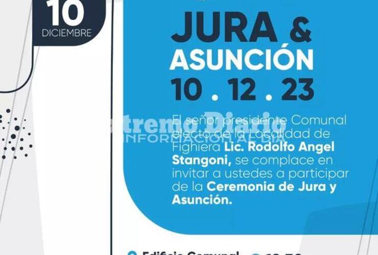 Imagen de Fighiera: Jura y asunci&oacute;n de la comisi&oacute;n comunal para el per&iacute;odo 2023-2025