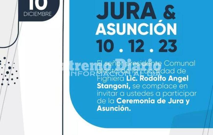 Imagen de Fighiera: Jura y asunci&oacute;n de la comisi&oacute;n comunal para el per&iacute;odo 2023-2025