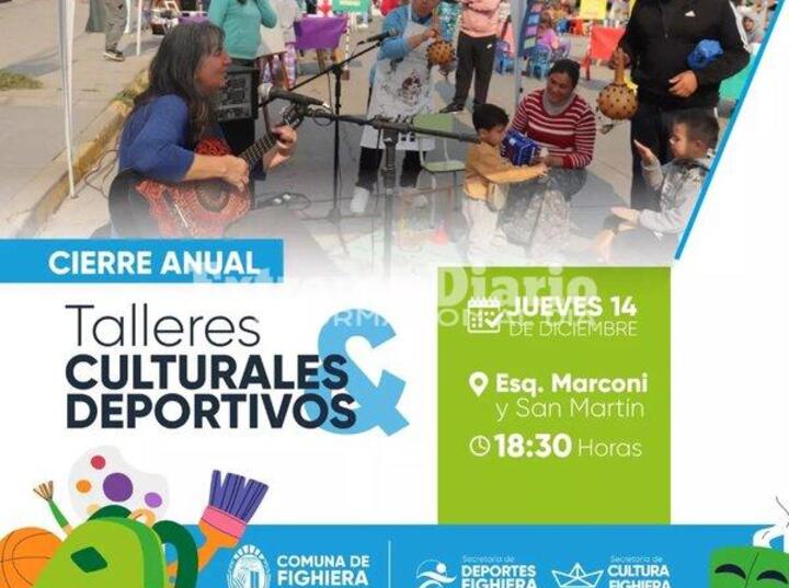 Imagen de Fighiera: Cierre y muestra anual de los talleres culturales y deportivos