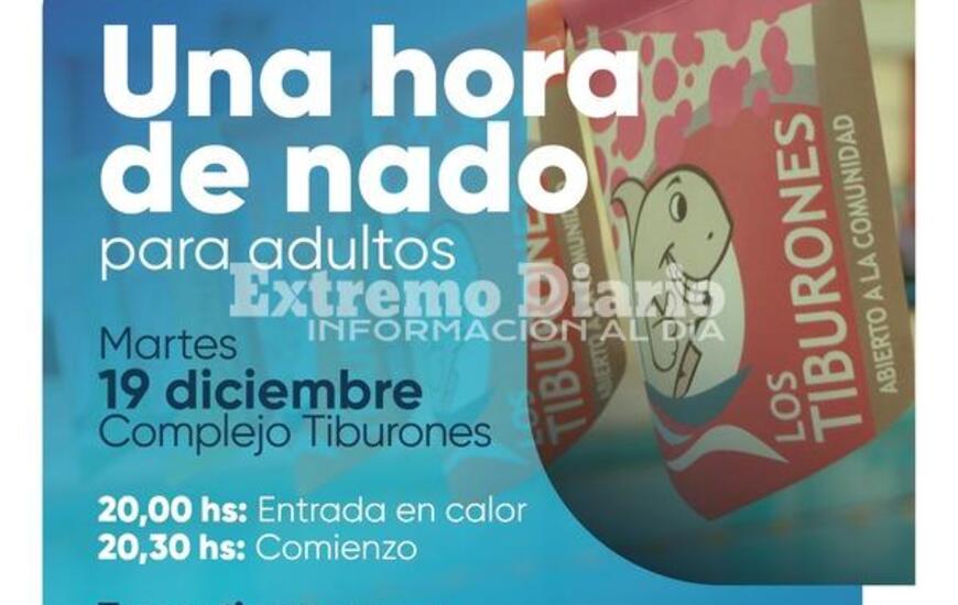 Imagen de Una hora de nado para despedir el a&ntilde;o en �Los Tiburones�