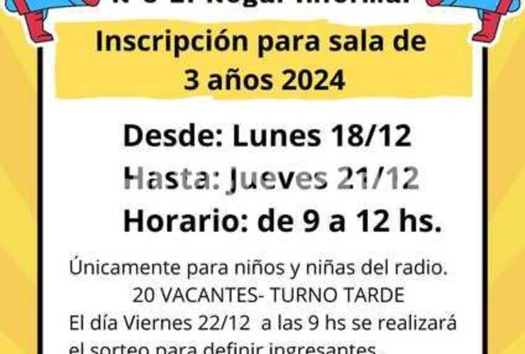 Imagen de El Jardín “El Nogal” abre la inscripción para sala de 3 años