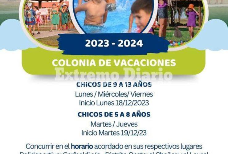 Imagen de Comienza la colonia de vacaciones en Alvear