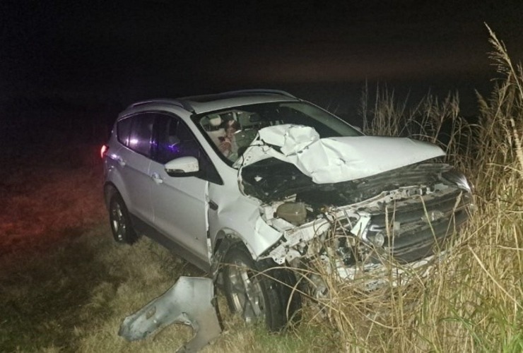 As&iacute; qued&oacute; uno de los veh&iacute;culos siniestrados.