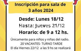 Imagen de El Jard&iacute;n �El Nogal�: Hoy finaliza la inscripci&oacute;n para sala de 3 a&ntilde;os